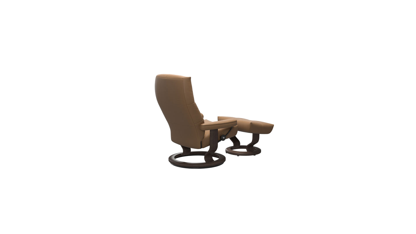 David Medium Classic Base Recliner and Ottoman
