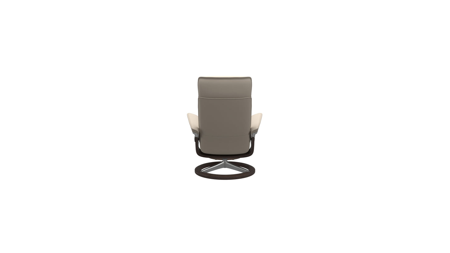 Admiral Medium Signature Base Recliner and Ottoman