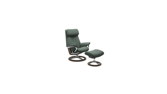 Paul Large Signature Base Recliner and Ottoman