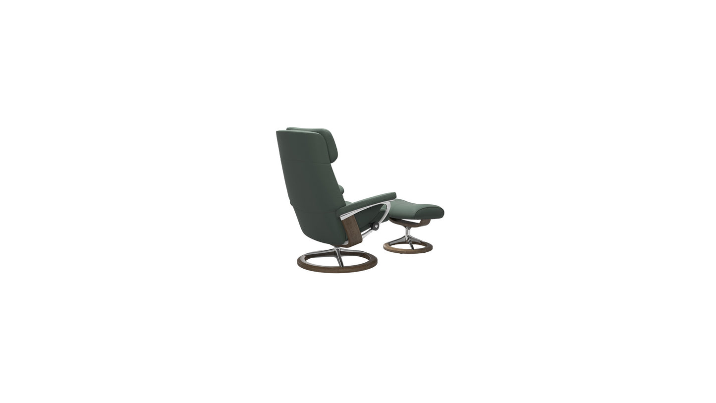 Paul Large Signature Base Recliner and Ottoman
