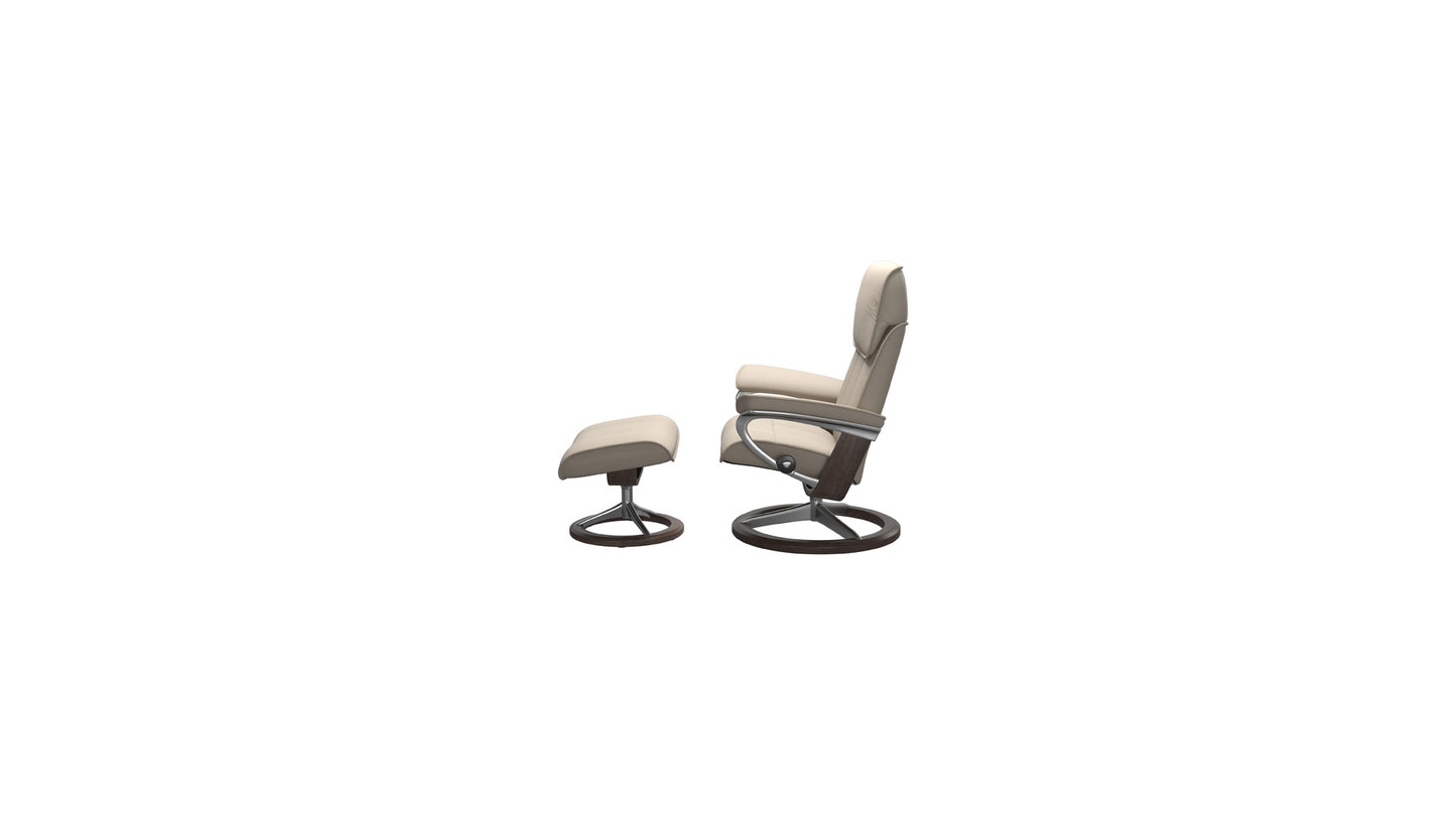 Admiral Large Signature Base Recliner and Ottoman