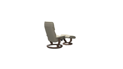 Admiral Medium Classic Base Recliner and Ottoman